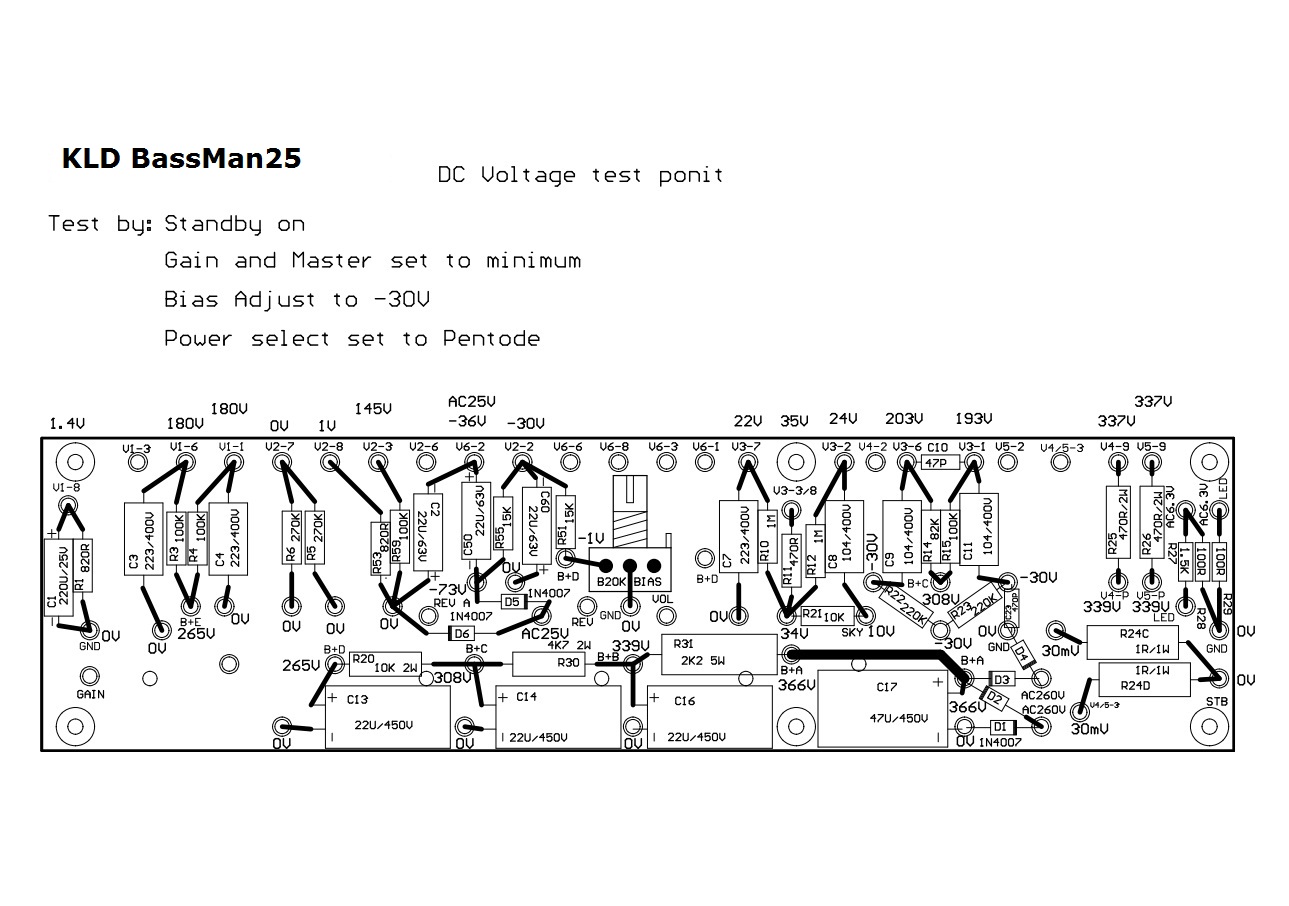 KLD JCM25 V1,V2 preamp